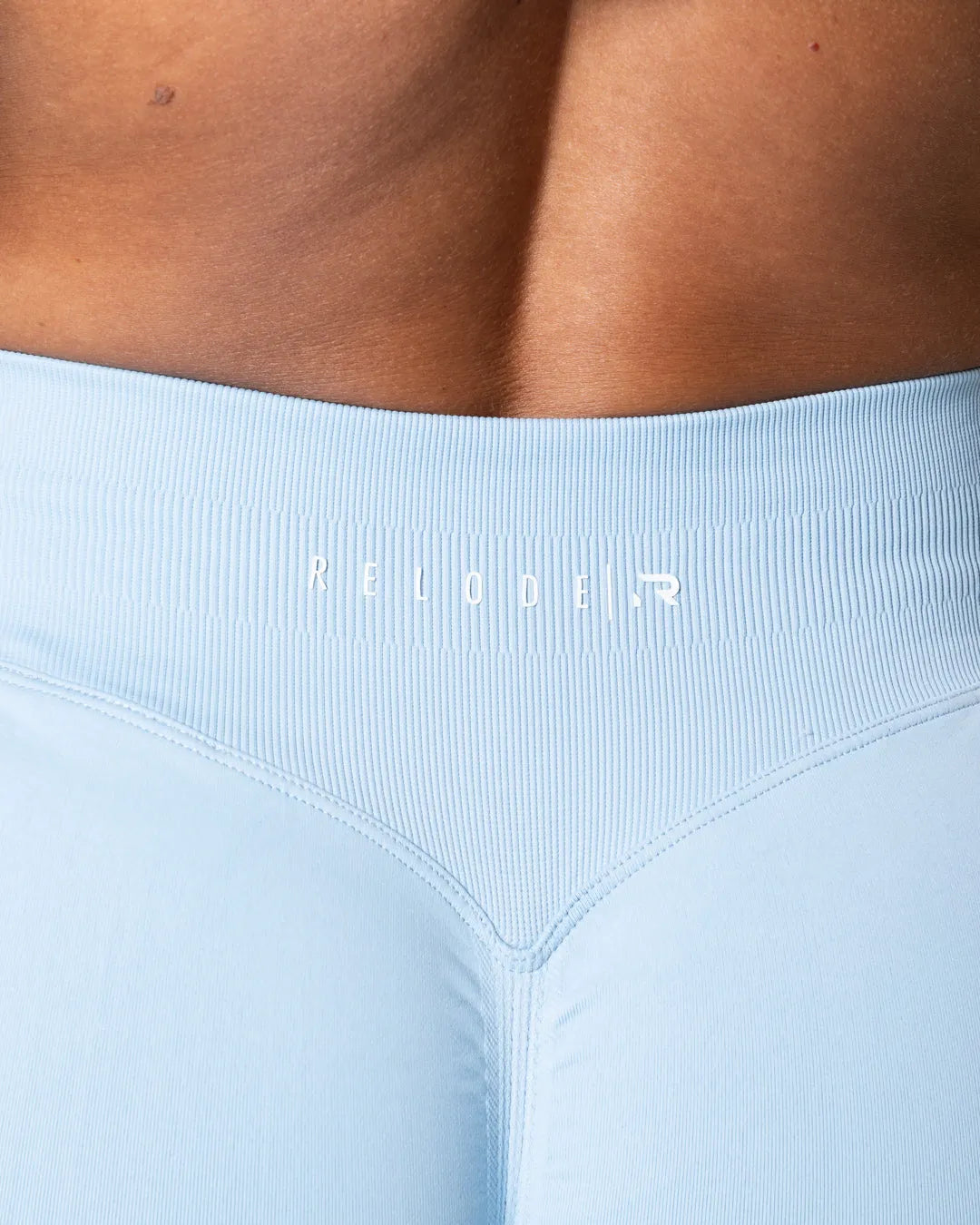 Aura Seamless Scrunch Tights - Light Blue